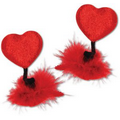 Red Heart Hair Clips